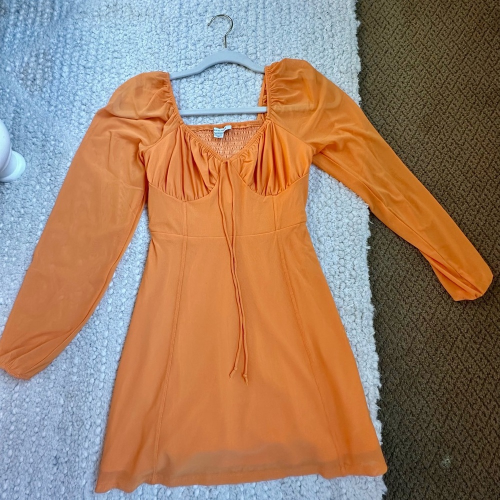 American Eagle Outfitters Orange Mesh Mini Sundress🧡